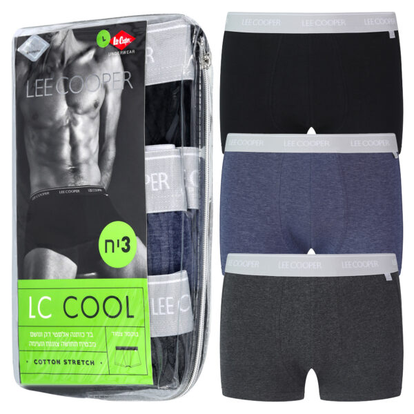 מארז 3 זוגות תחתוני בוקסר צמוד LEE COOPER 801107