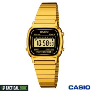 שעון קסיו מוזהב שחור לנשים – דגם LA670WGA-1DF בעיצוב על-זמני