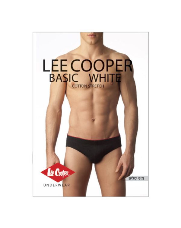 תחתוני בוקסר כותנה נמתחת מיני סליפ LEE COOPER בצבע שחור