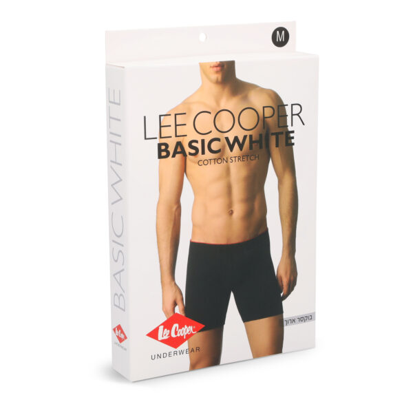 ⁦תחתוני בוקסר ארוך LEE COOPER מדגם BASIC WHITE⁩ – תמונה ⁦5⁩