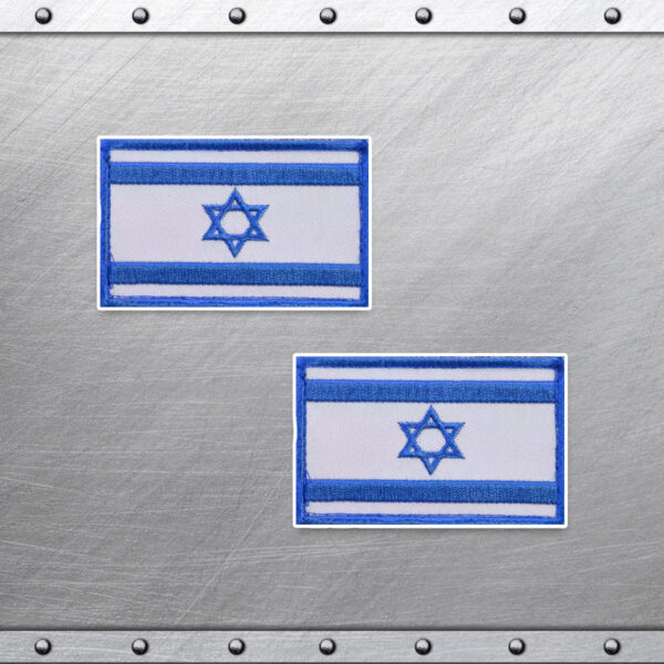 זוג פאצ'ים לכובע טקטי דגל ישראל - כחול לבן