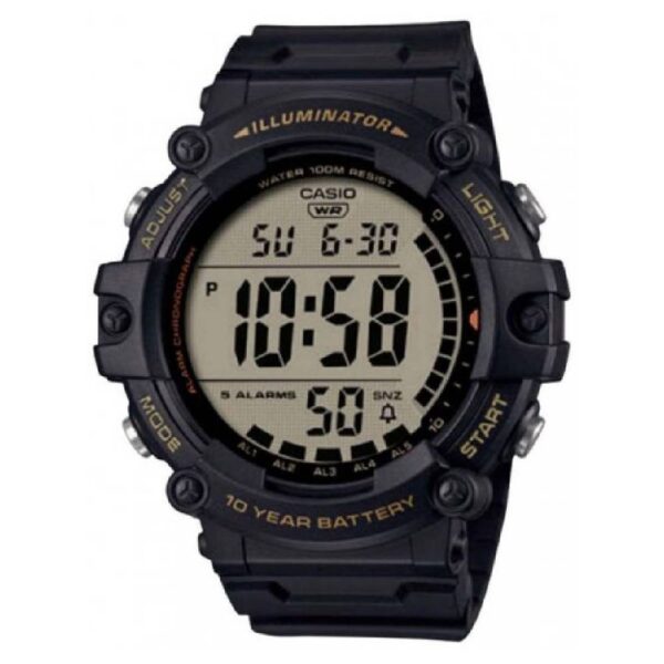 שעון יד דיגיטלי עם רצועת סיליקון Casio AE-1500WHX-1AVDF - צבע שחור