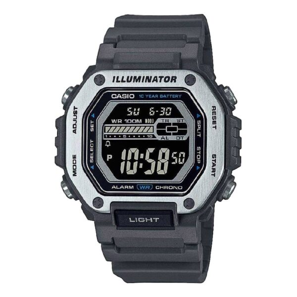 רצועת סיליקון אפורה כהה Casio MWD-110H-8BVDF
