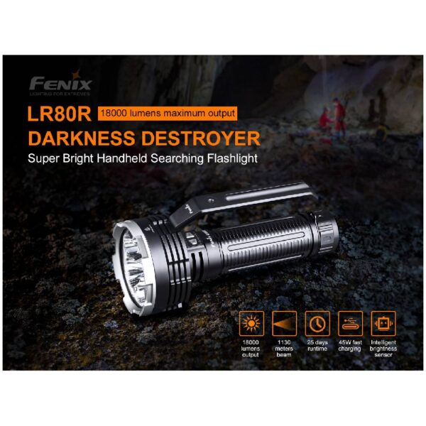 ⁦פנס סריקה ידני סופר בהיר למרחק 1130 מטר - LR80R⁩ – תמונה ⁦4⁩