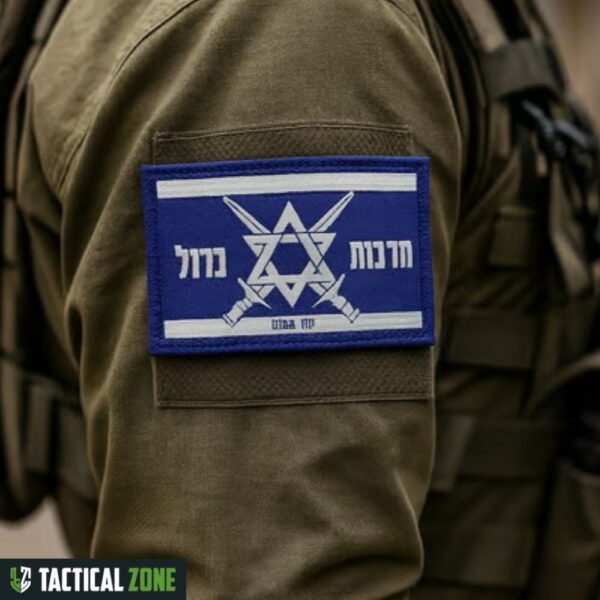 פאצ' איכותי חרבות ברזל בגוון כחול לבן