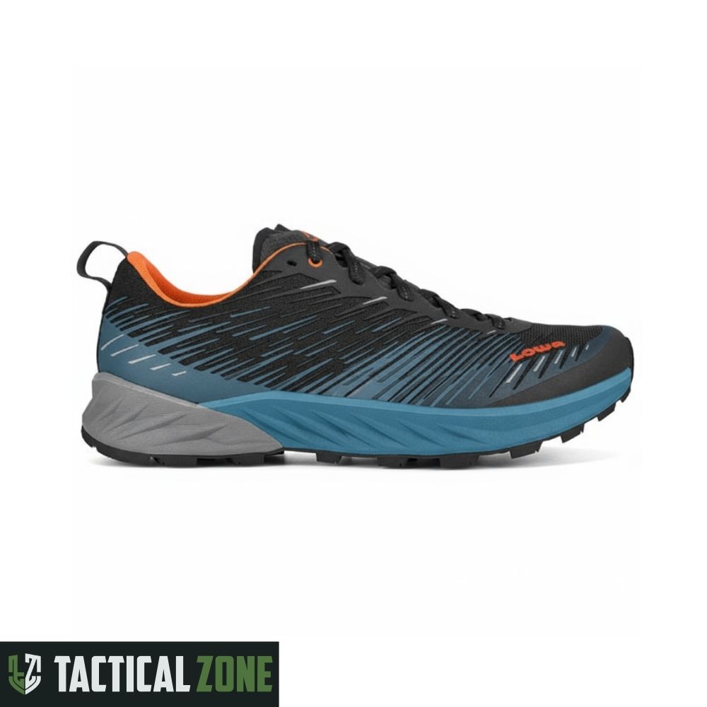 נעלי ריצת שטח Amplux Lowa לגברים - Steel blue+Flame - כחול פלדה