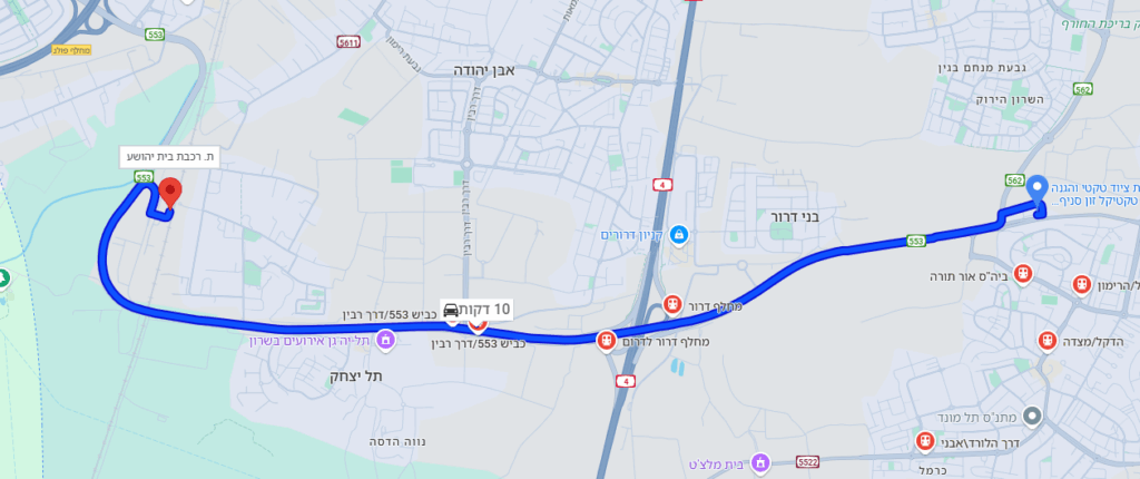טקטיקל זון מסלול נסיעה רכבת בית יהושוע