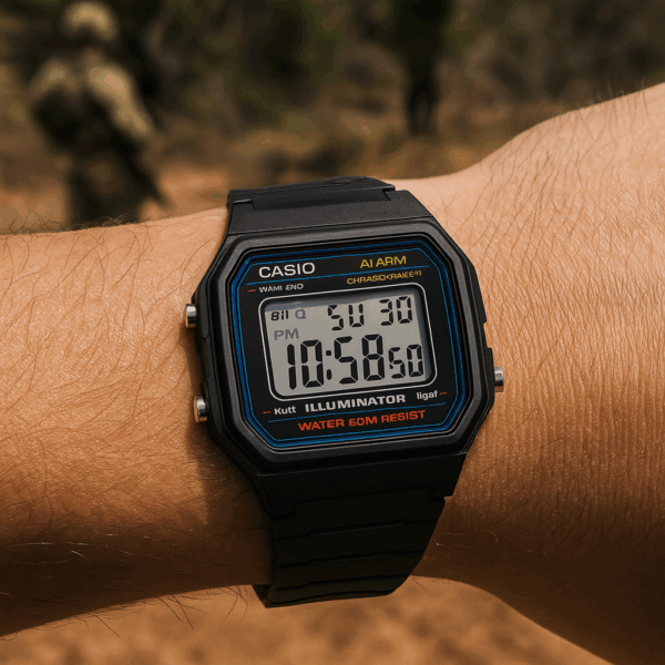 שעון דיגיטלי קלאסי CASIO F-91W-1DG – עיצוב פשוט ונצחי
