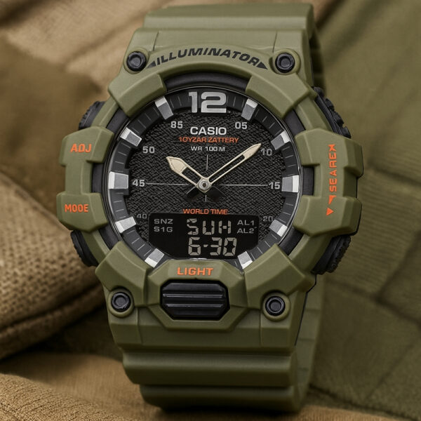 CASIO HDC-700 – שעון קשוח בצבע ירוק צבאי