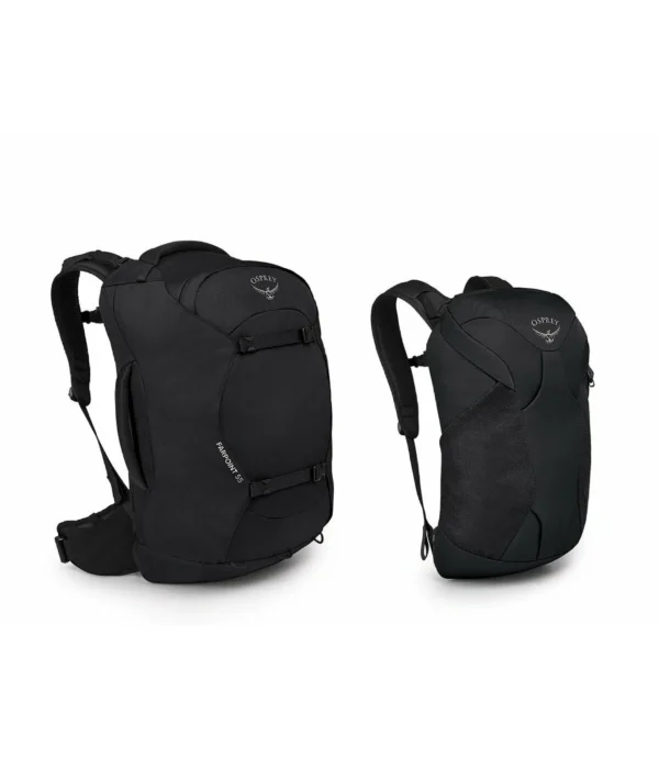 תיק גב/מזוודה לגברים Farpoint 55 Travel Pack מבית OSPREY עם תיק יום נפרד/מתחבר