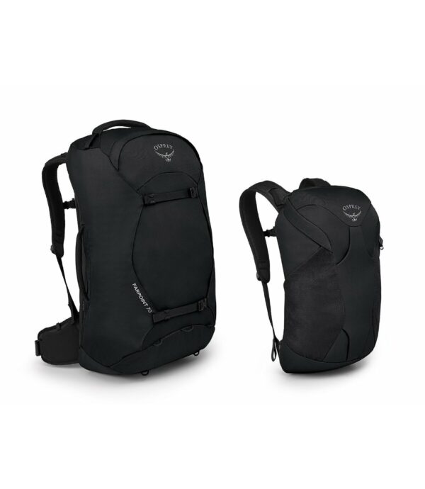 תיק גב/מזוודה לגברים Farpoint 70 Travel Pack מבית OSPREY עם תיק יום נפרד/מתחבר