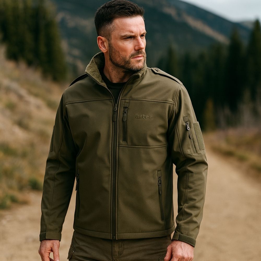 מעיל חורפי סופטשל ירוק זית Aztec Bubblegum IV M