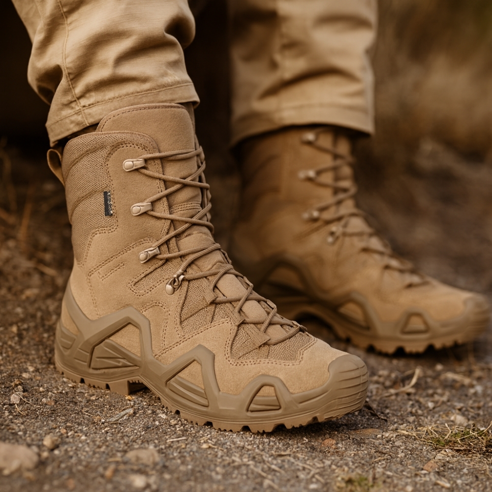 מגפיים טקטיים גבוהים LOWA ZEPHYR בצבע קויוט