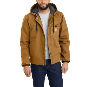 ג'קט קנבס עם ברדס ובטנת שרפה Carhartt Bartlett 103826