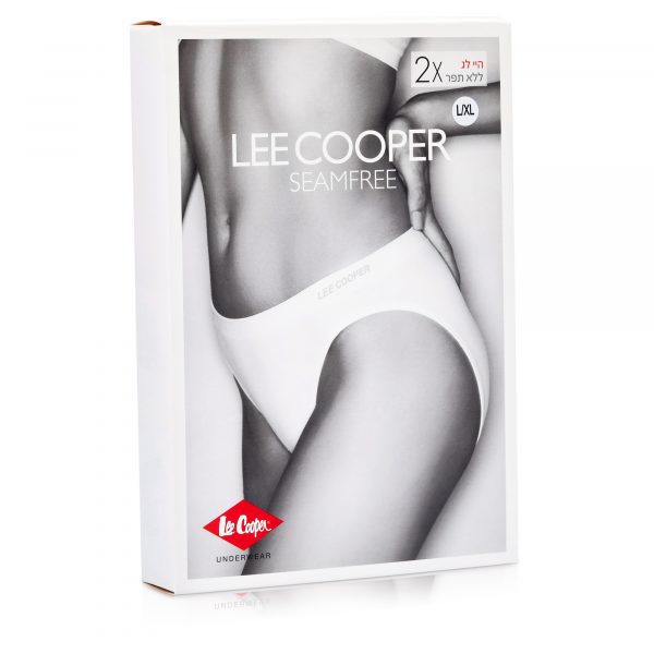 זוג תחתוני מקסי ללא תפר - Lee Cooper בצבע לבן