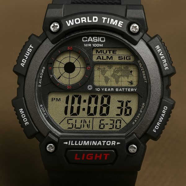 שעון דיגיטלי CASIO AE-1400W-1AVDF עם זמן עולמי