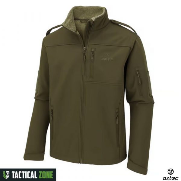 מעיל סופטשל לגברים ירוק זית Aztec Bubblegum IV M