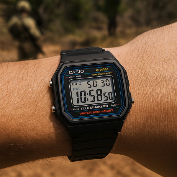 שעון דיגיטלי קלאסי CASIO F-91W-1DG – עיצוב פשוט ונצחי