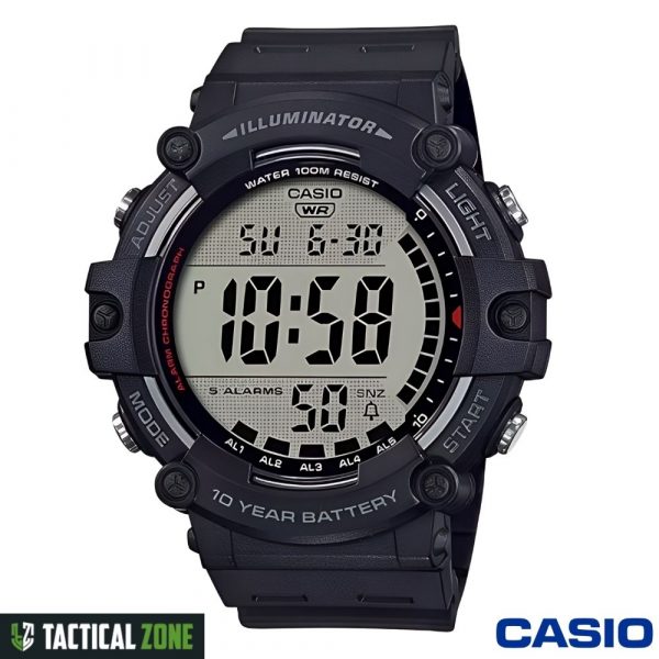 שעון דיגיטלי AE-1500WH-1AV עם תצוגה רחבה ועמידות למים