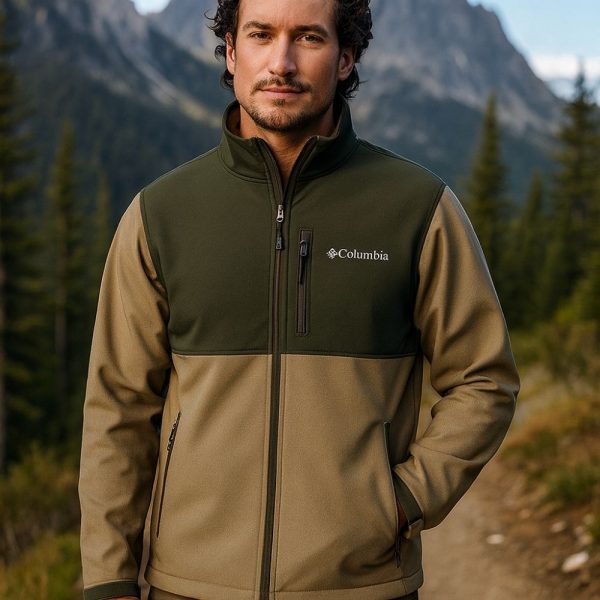 מעיל סופטשל ירוק לגברים Columbia Ascender