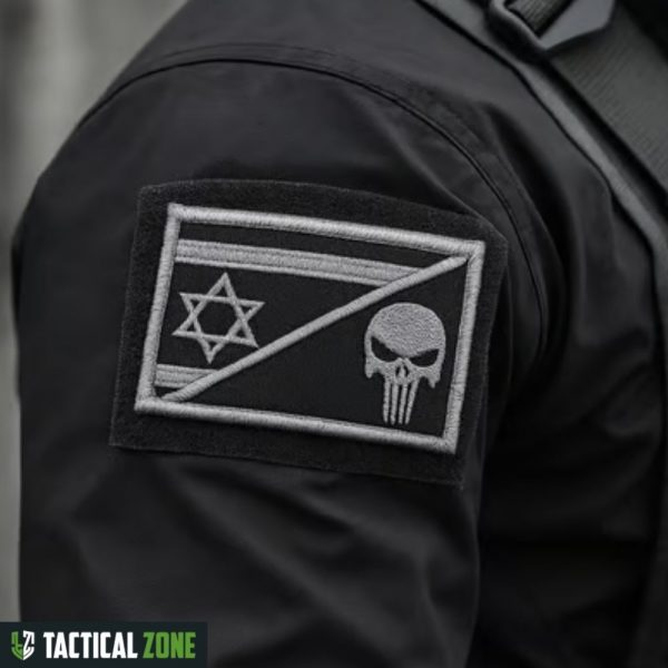 פאצ'ים טקטיים עם עיצוב גולגולת שחור לבן
